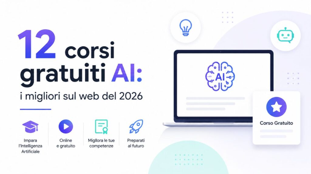 12 corsi gratuiti AI: i migliori sul web del 2026