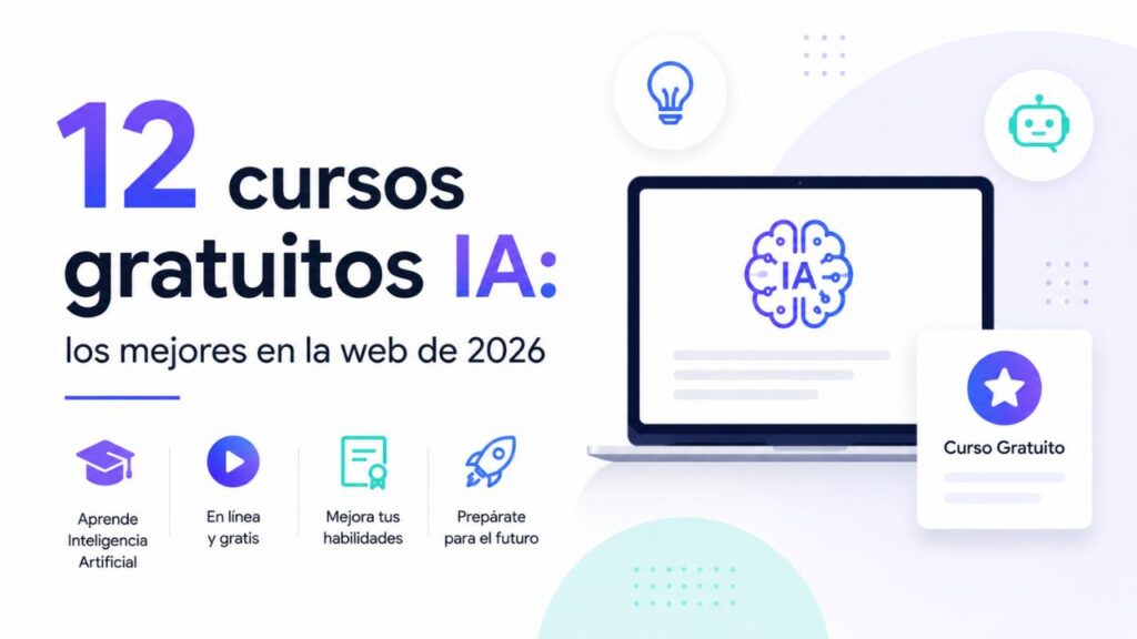 12 cursos gratuitos AI: los mejores de la web en 2026