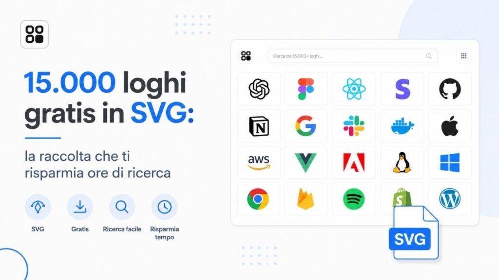 15.000 loghi gratis in SVG: la raccolta che ti risparmia ore di ricerca