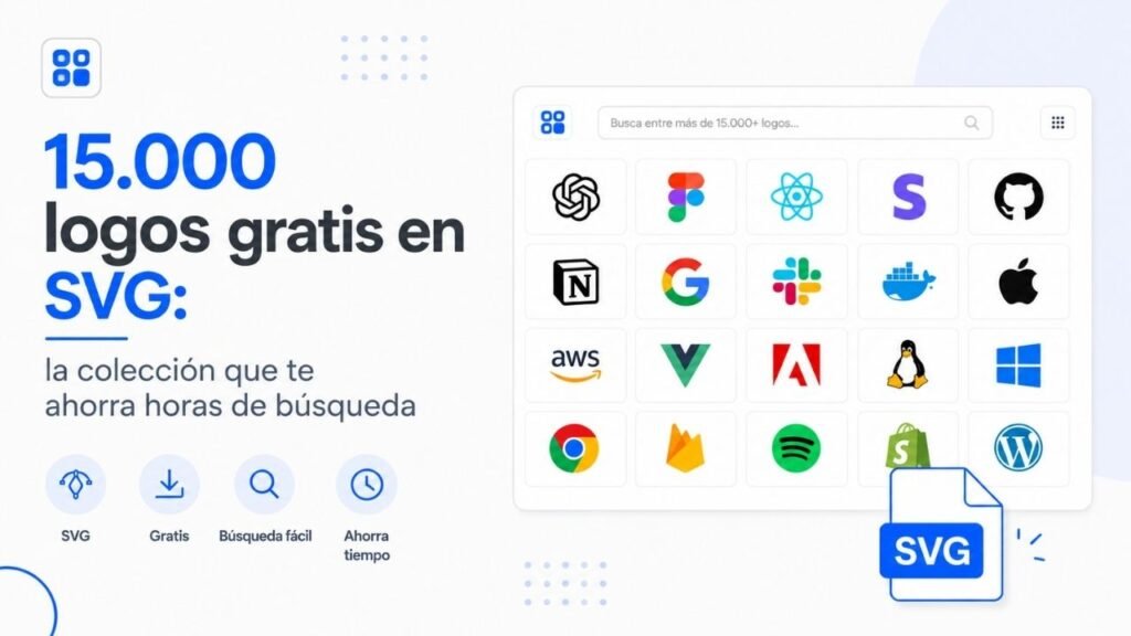 15.000 logos gratis en SVG: la colección que te ahorra horas de búsqueda