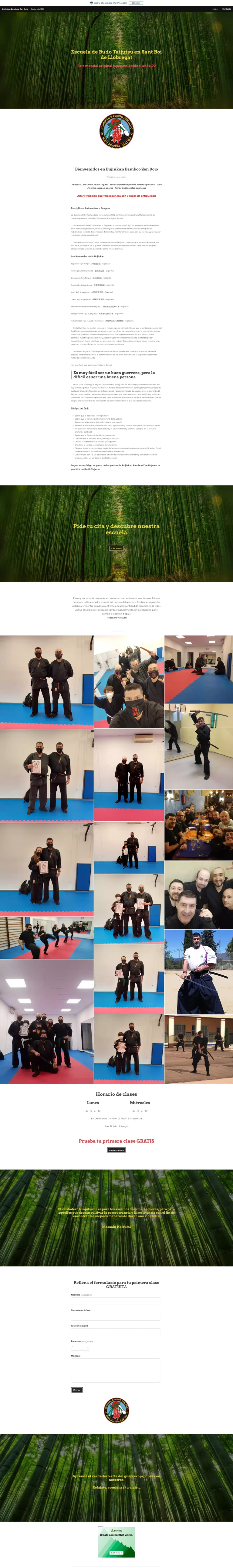 Escuela de artes martiales en Sant Boi de Llobregat