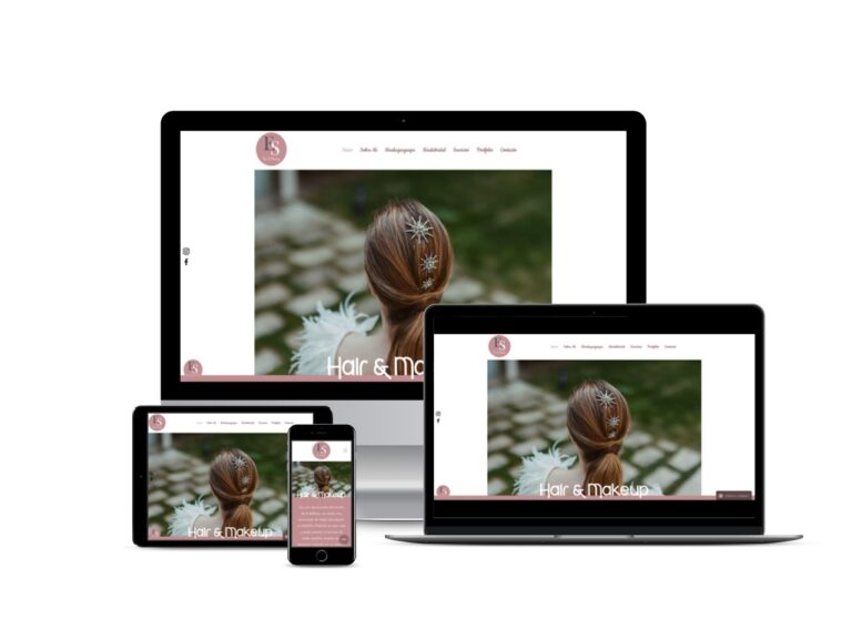 Diseño de sitios web para peluquera para boda - Elisabet suria - dfstudiodesign.com