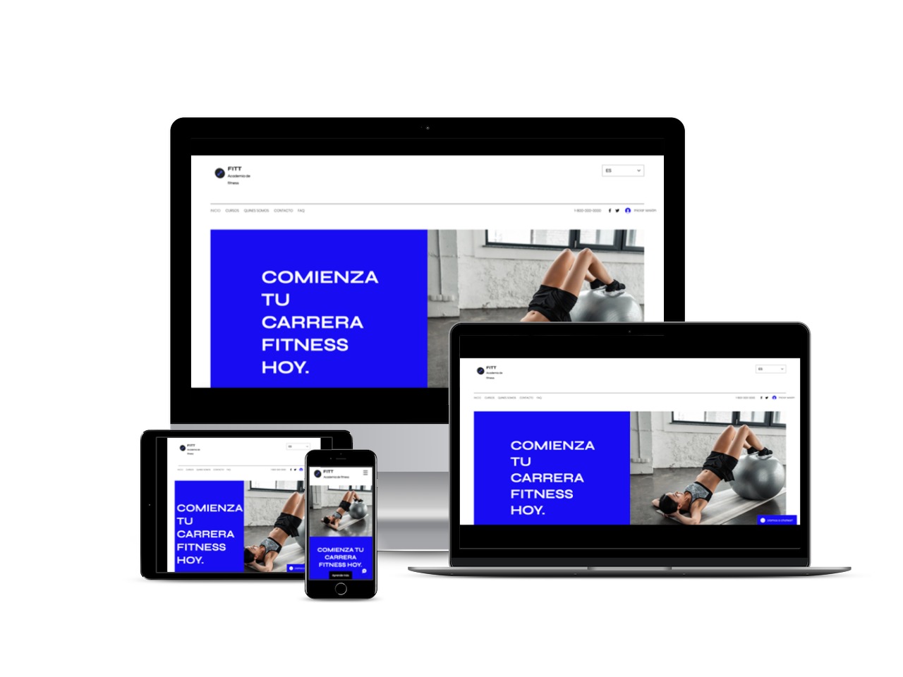 Diseño de sitios web para gimnasio Fits - dfstudiodesign.com
