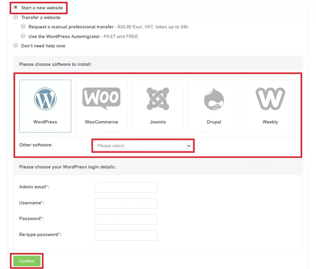 Installazione semplice di WordPress, Joomla e Magento su SiteGround