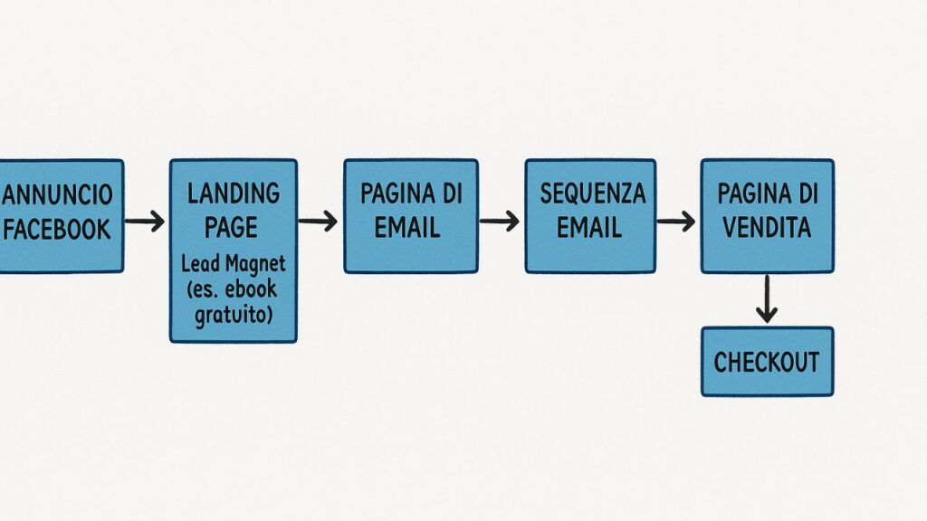 Mappa di funnel di vendita