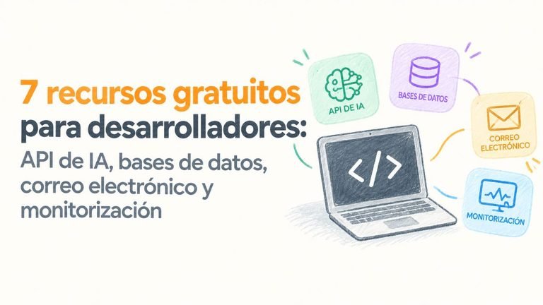 7 recursos gratuitos para desarrolladores: API de IA, bases de datos, email y monitorización