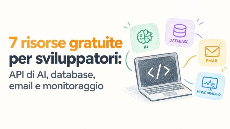 7 risorse gratuite per sviluppatori: API di AI, database, email e monitoraggio