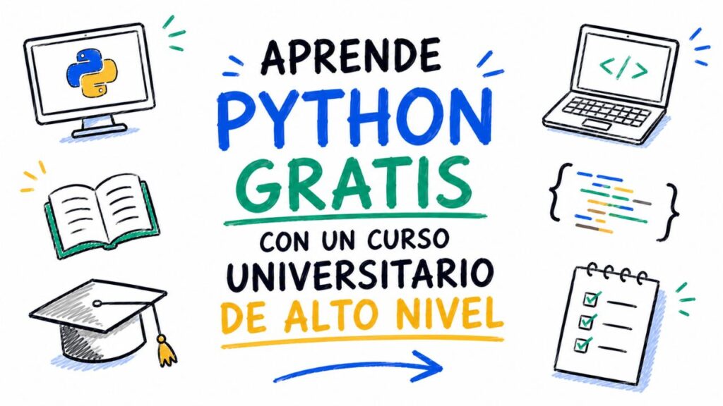 Aprender Python gratis con un curso universitario