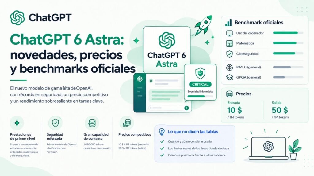 ChatGPT 6 Astra: novedades, precios y benchmarks oficiales