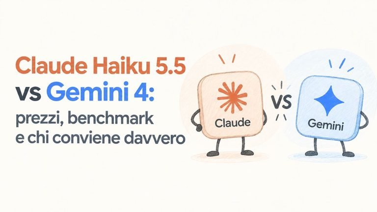 Claude Haiku 5.5 vs Gemini 4: prezzi, benchmark e chi conviene davvero