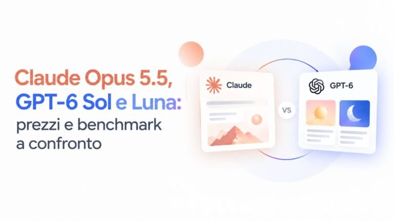 Claude Opus 5.5, GPT-6 Sol e Luna: prezzi e benchmark a confronto