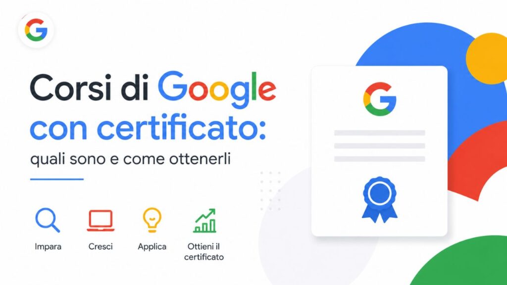 Corsi di Google con certificato: quali sono e come ottenerli