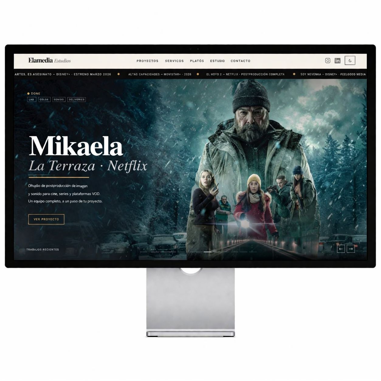 Diseño Web elamedia por DF Studio Design Barcelona