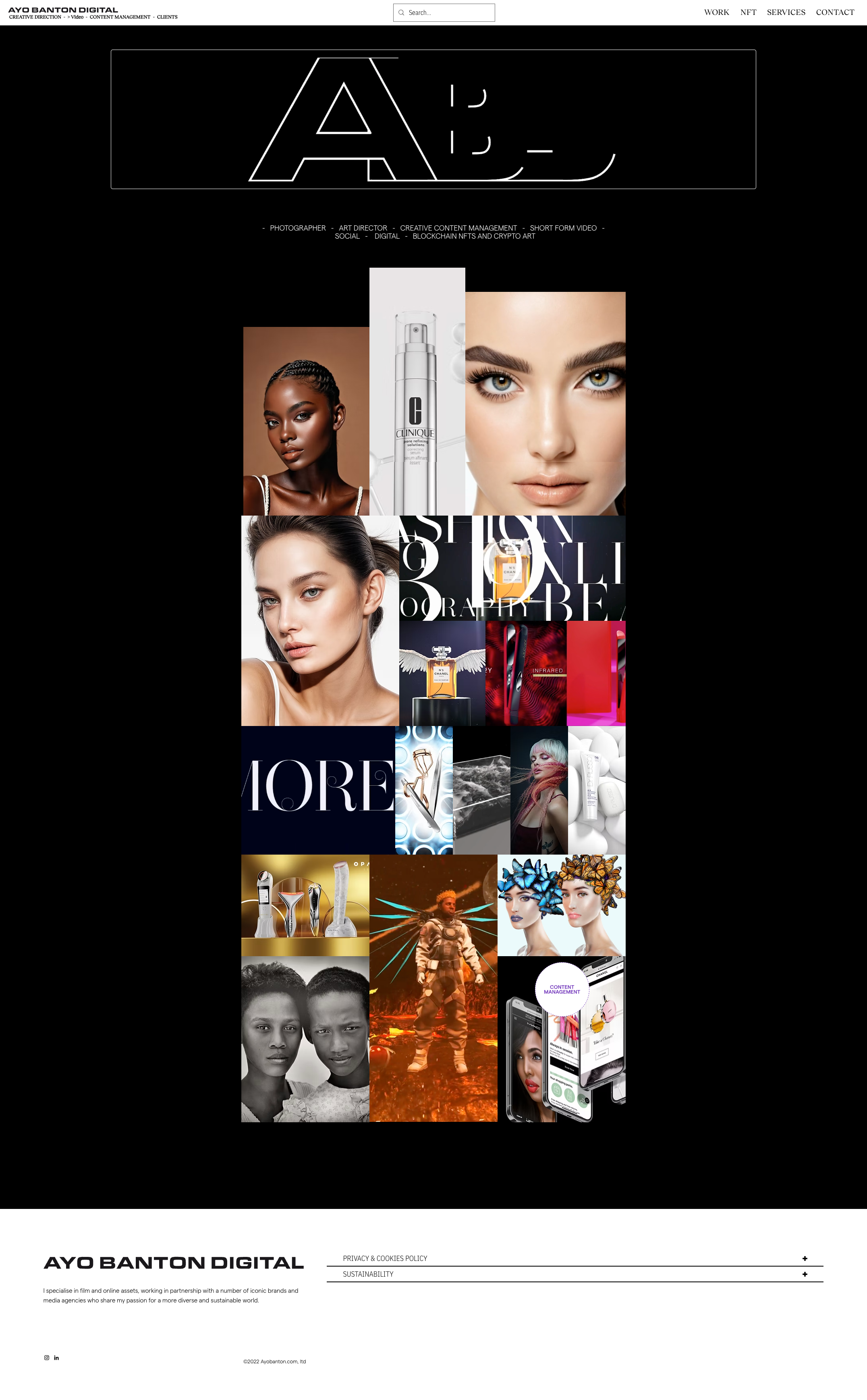 Diseño web completo de Ayo Banton Digital por DF Studio Design