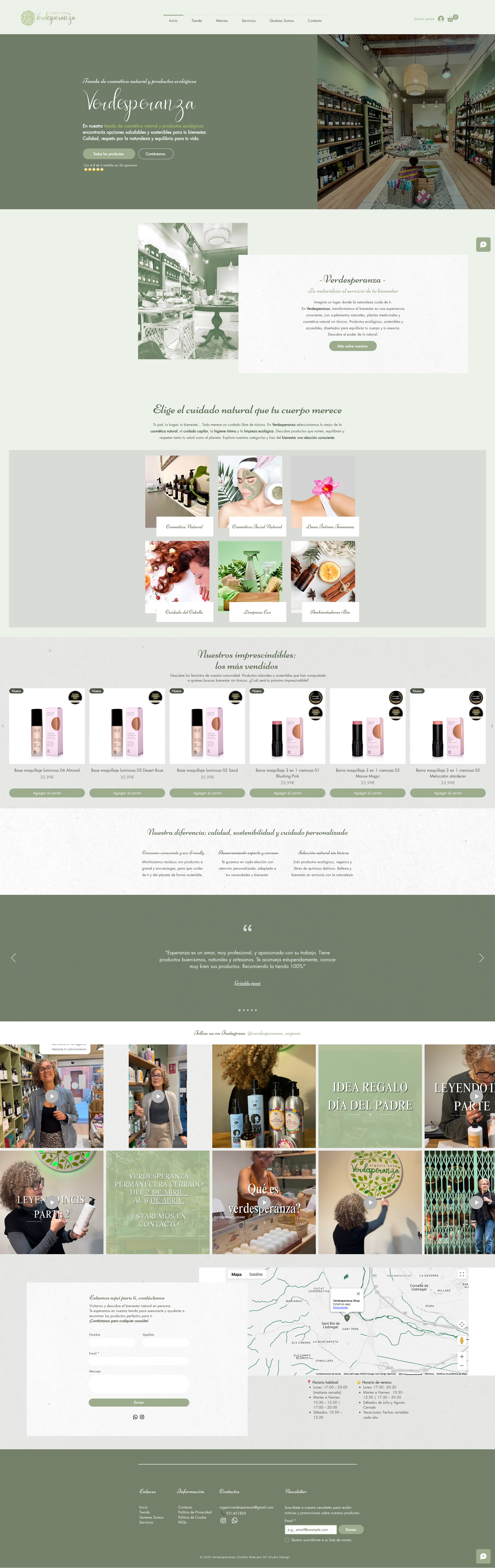 Diseño web completo de Verdesperanza por DF Studio Design