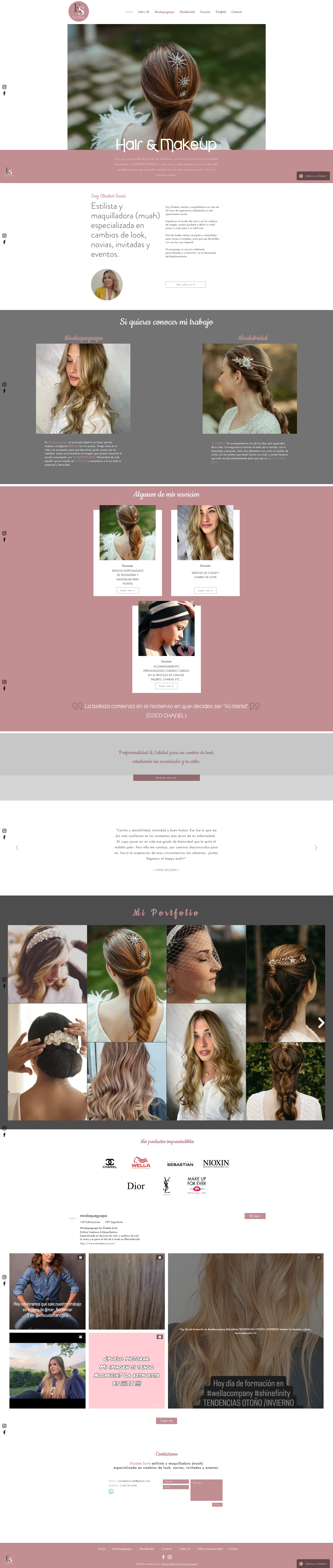 Diseño web completo de Elisabet Surià por DF Studio Design