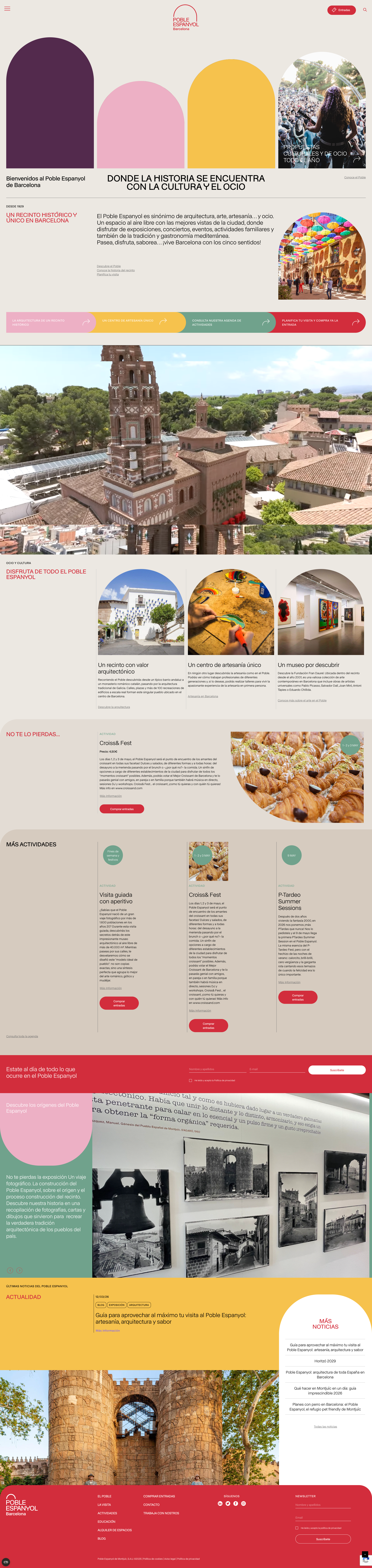 Diseño web completo de Poble Espanyol por DF Studio Design