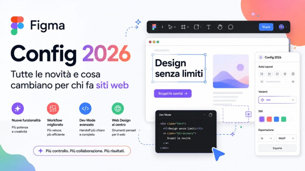 Figma Config 2026: tutte le novità e cosa cambiano per chi fa siti web