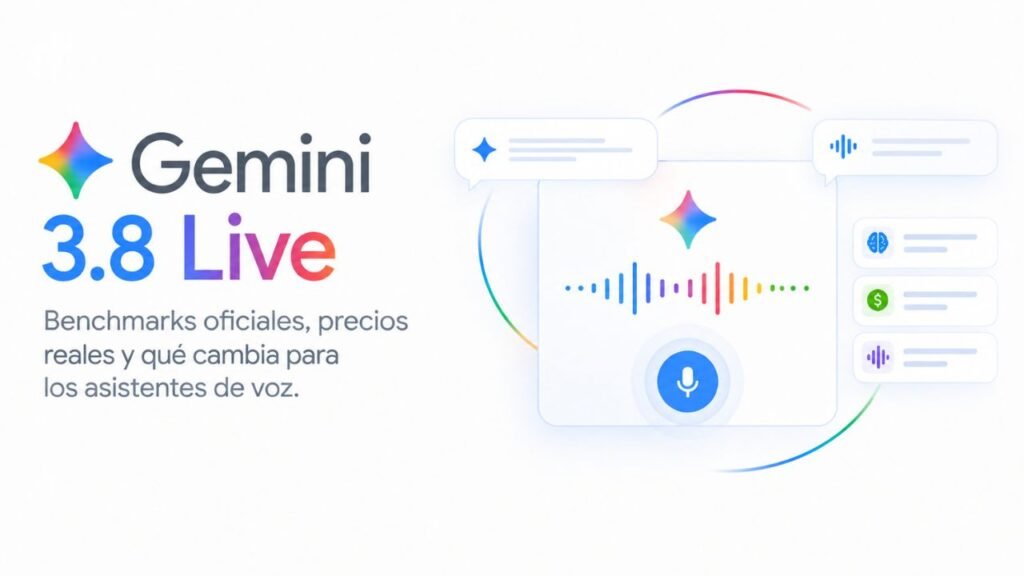 Gemini 3.8 Live: benchmarks oficiales, precios reales y qué cambia para los asistentes de voz