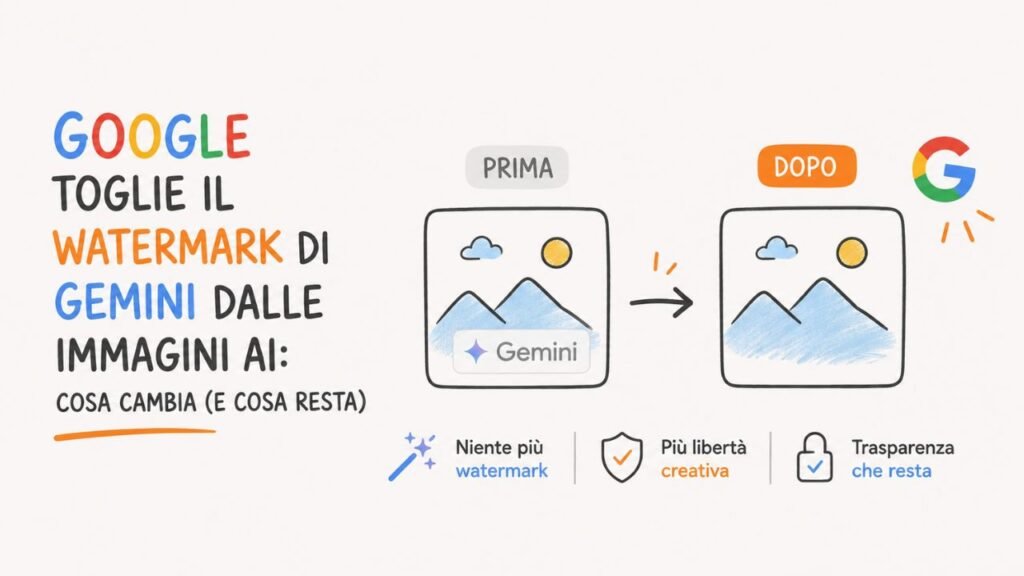 Google toglie il watermark di Gemini dalle immagini AI: cosa cambia (e cosa resta)