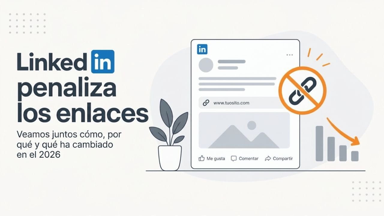 LinkedIn penaliza los enlaces: un post con un enlace a una web externa se muestra a menos personas