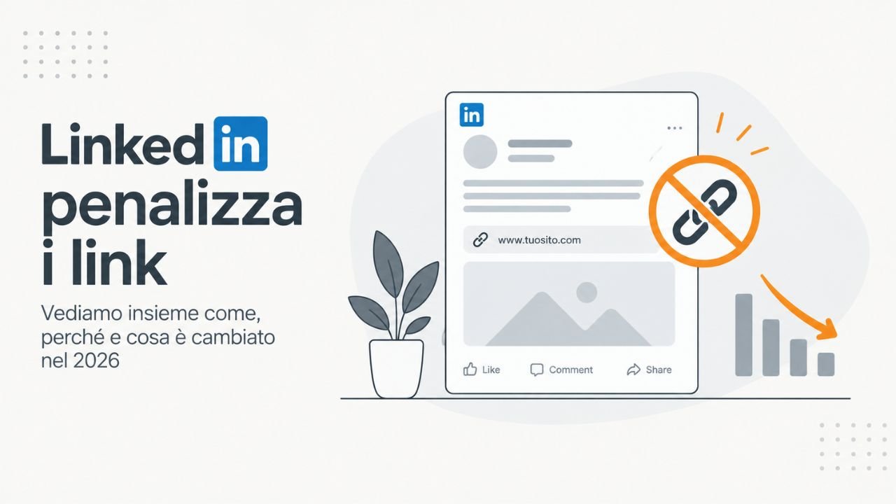 LinkedIn penalizza i link: un post con un link verso un sito esterno viene mostrato a meno persone