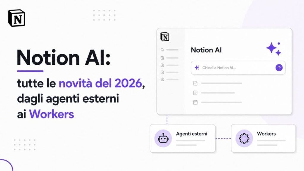 Notion AI: tutte le novità del 2026, dagli agenti esterni ai Workers