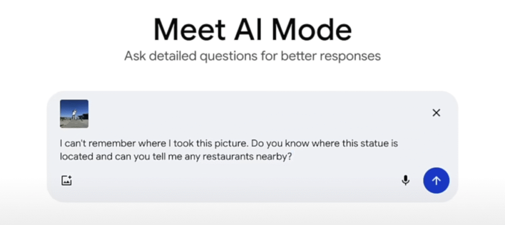 Dialogare con AI MODE di Google