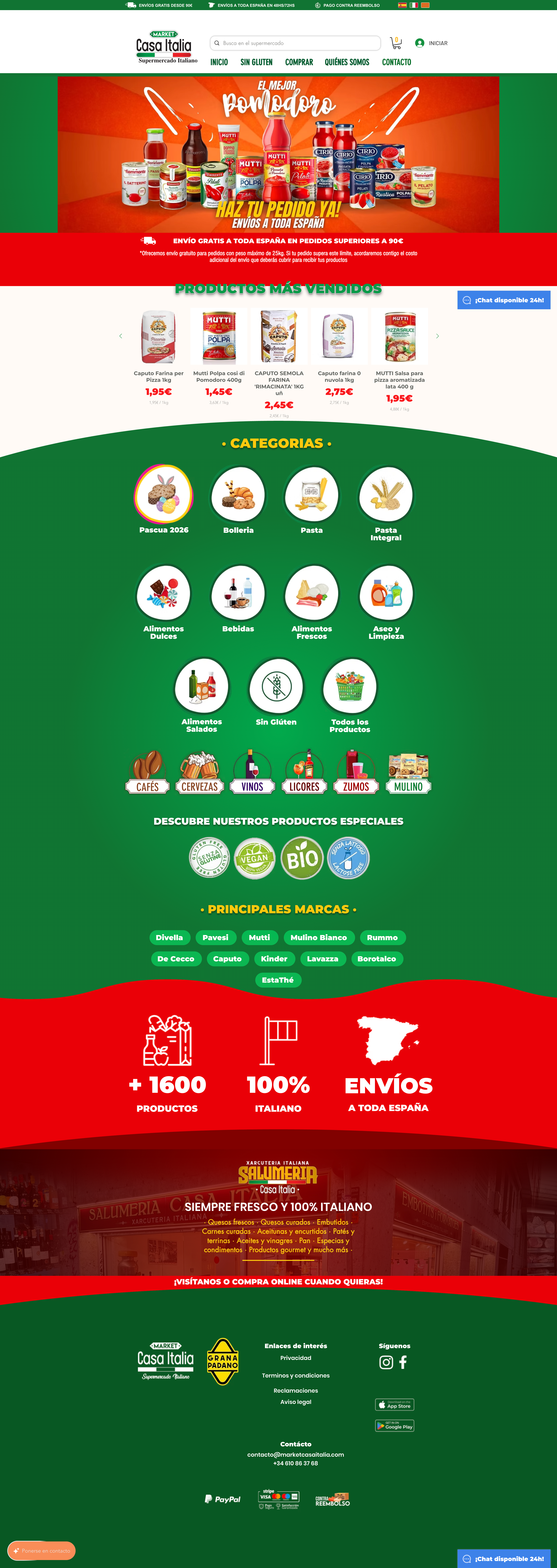 Sviluppo web completo di Market Casa Italia realizzato da DF Studio Design
